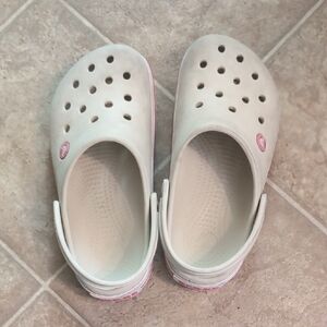 CROCS White and Pink Water Shoes